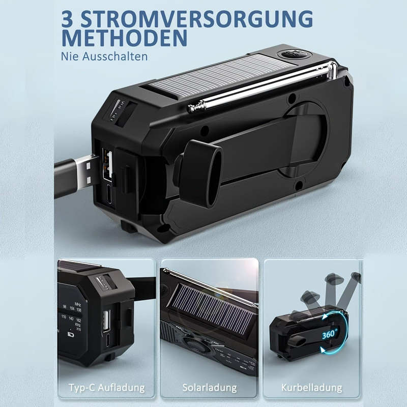 Emergency Radio Solar Hand Crank USB Power Bank — image 6