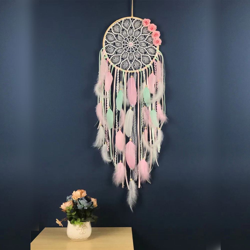 Colorful Dream Catchers,Handmade Feather Native Circular Net for Boys Bedroom Wall Hanging Decoration Wall Art Ornament Craft