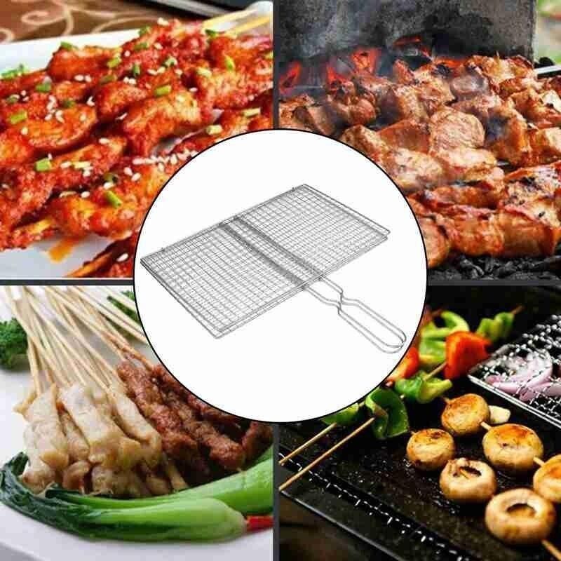 Bbq Fish Grilling Basket Grill Camping Net Meat Vegetable Cooking Kitchen Tool — image 4