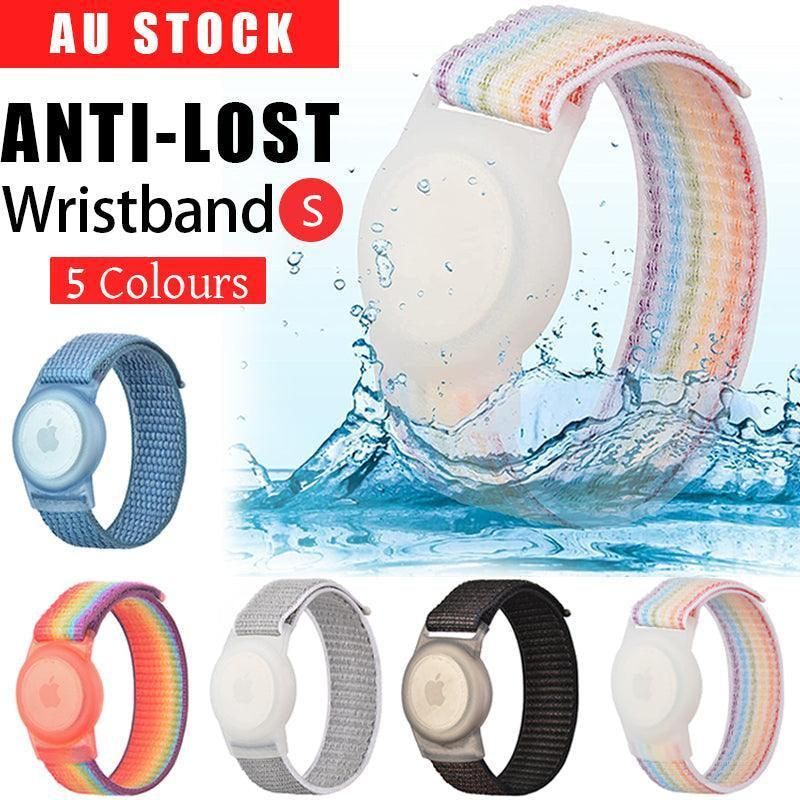 For Apple Airtag Case Protective Cover Wristband Nylon Air Tag Band Anti-Lost S Size - Grey โ image 2