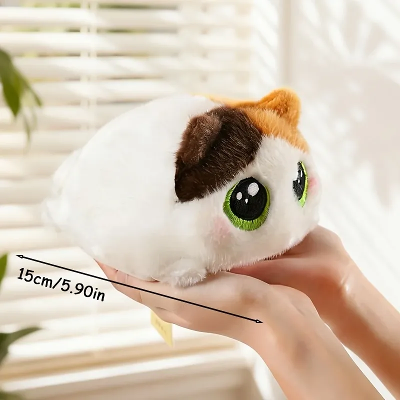 ✨ Kawaii Big-Eyed Cat Plushie | 15cm Palm-Sized Soft Stuffed Toy | Calico & Siamese Multi-Color Styles, Adorable Desk Pet & Cuddly Companion!/Siamese cat — image 5