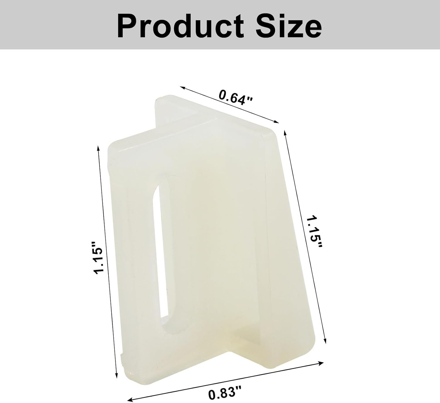 10 Pack Pocket Door Guide Bottom, Jamb Mounted Sliding Door Guides Replacement Kit with Screws (1.125 Inch, White) — image 3