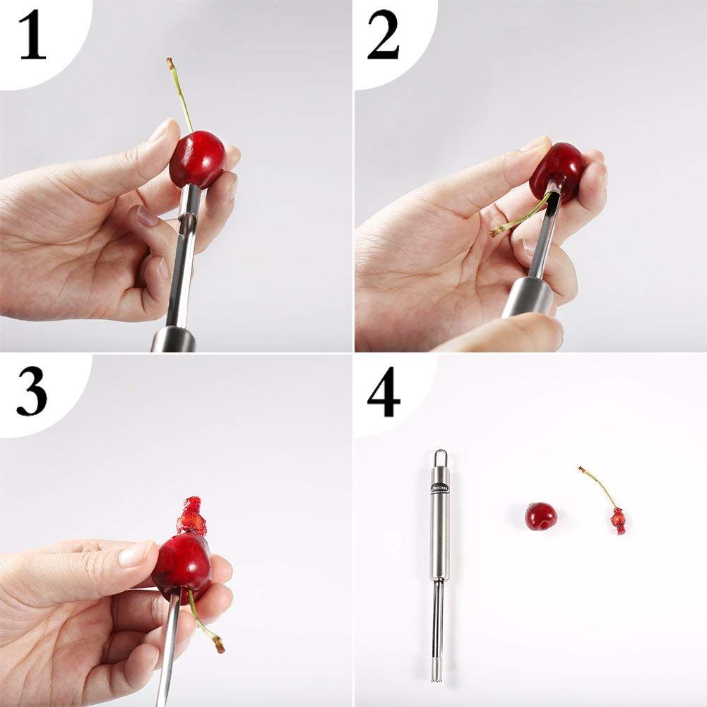 Multi-Function Corer and Pitter Remover Set, Stainless Steel Core Remover Tool for Apple, Pear, Cherry, Jujube, Red Dates or More โ image 4