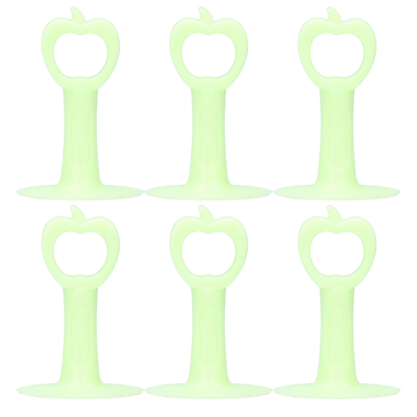 6PCS Door Stopper Anti‑Collision Silicone Wall Protection Home Bathroom Supplies Green — image 2
