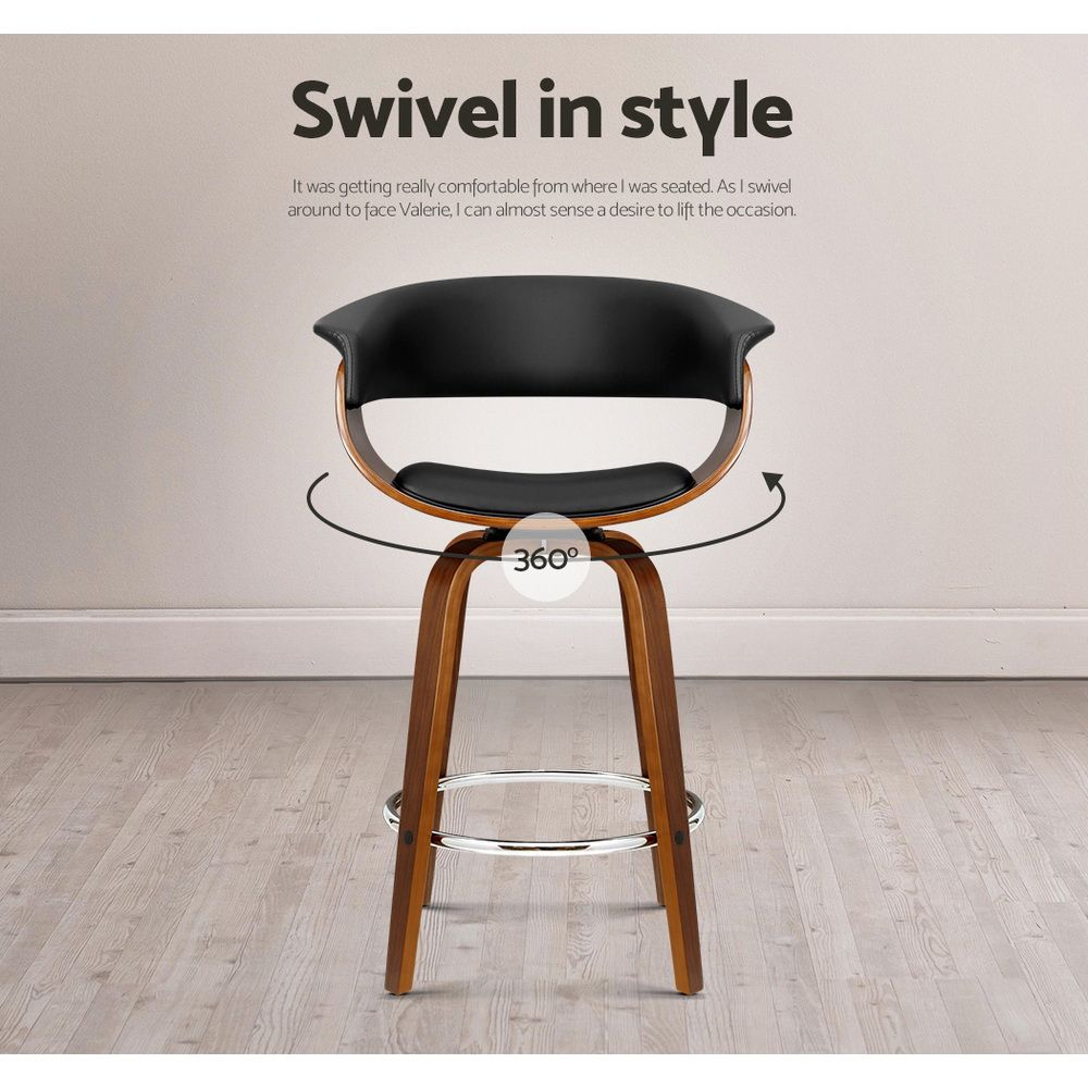 Artiss Bar Stools Set of 3 Kitchen Wooden Bar Stool Dining Chair 65cm — image 6