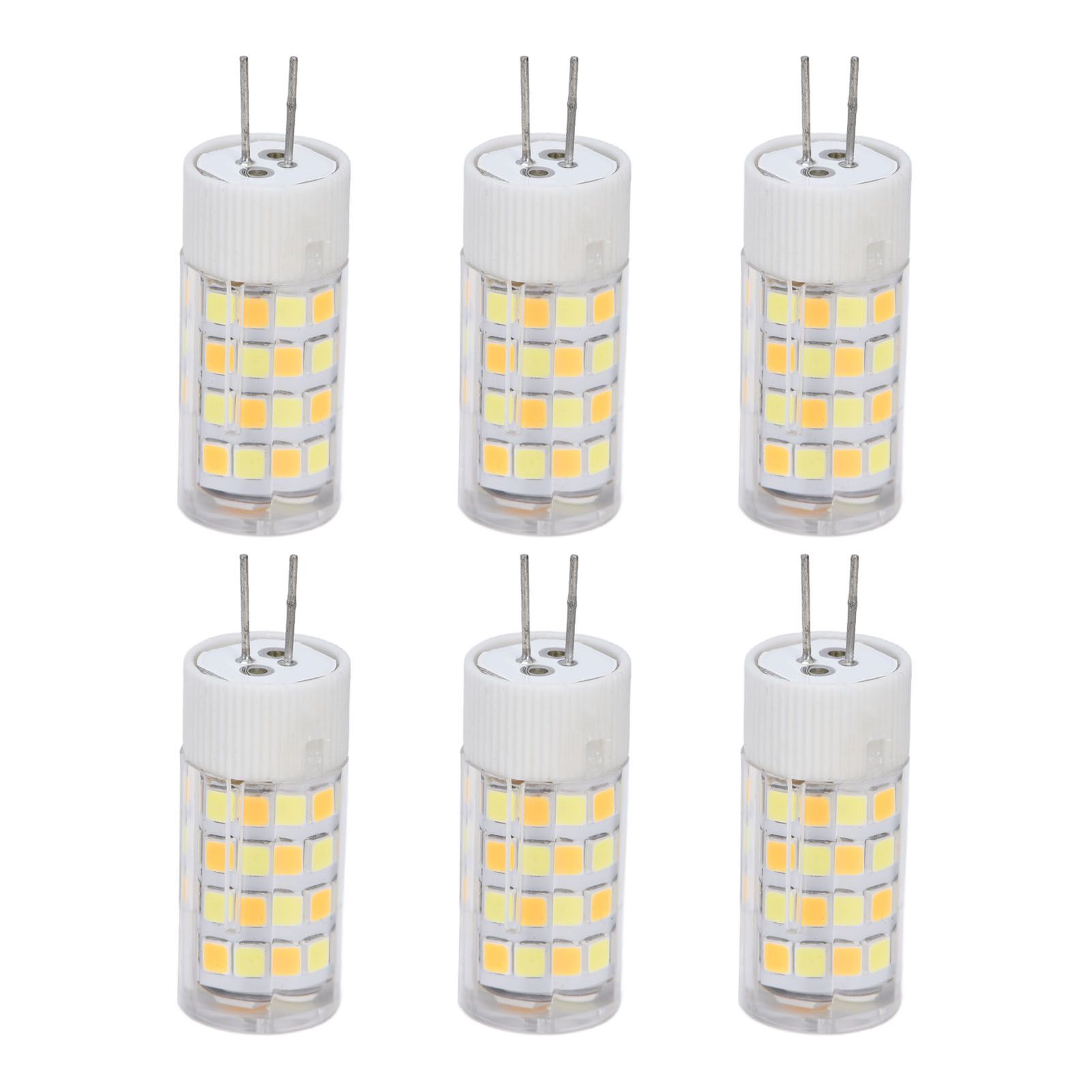 6PCS G4 Light Bulb 3 Light Color 220V Small Ceiling Lamp Bulb Wall Lamp Bulb for Home OfficeG4 5W 52LED