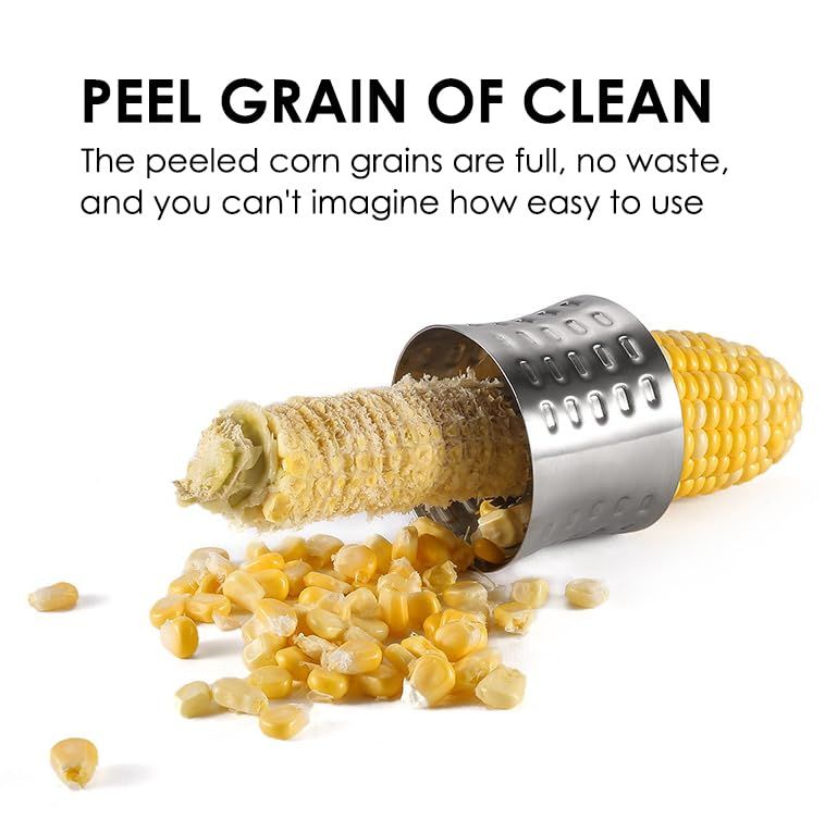 Corn Stripping Tool, Stainless Steel Corn Stripper Kernel Cutter with Grip, Easy to Remove Kernels from Fresh Corn โ image 4