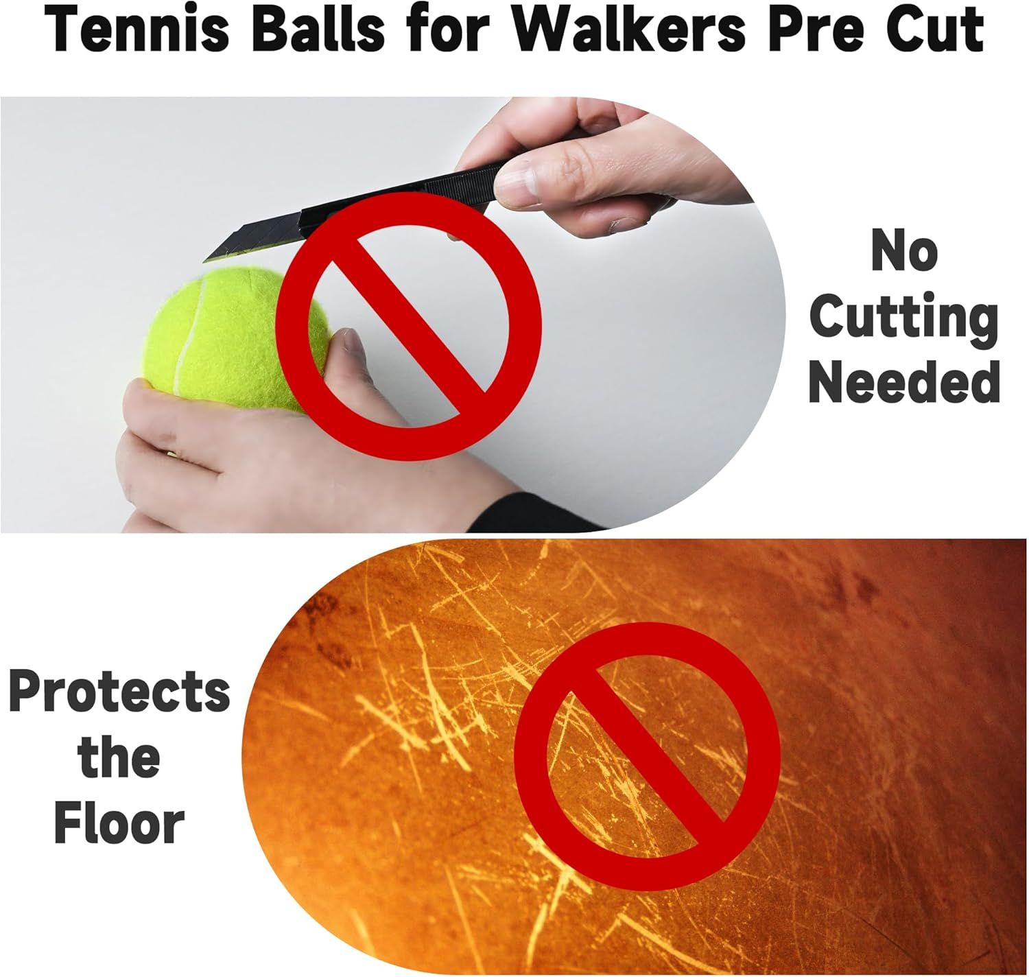 Walker Tennis Balls Precut for Easy Installation — image 3
