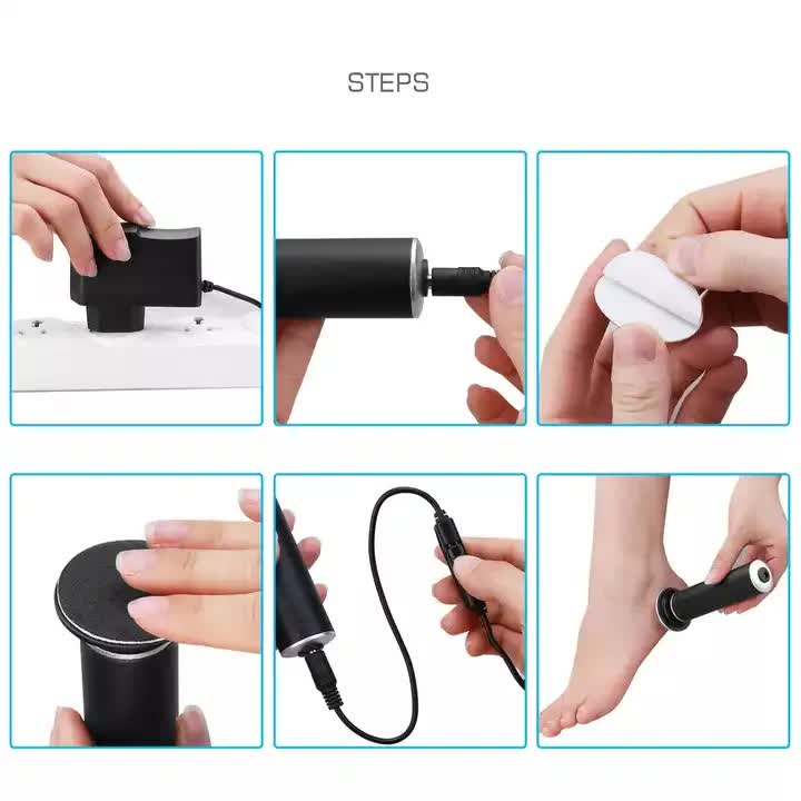Silver Electric Foot Callus Remover - Portable Pedicure Tool for Smooth Feet โ image 4