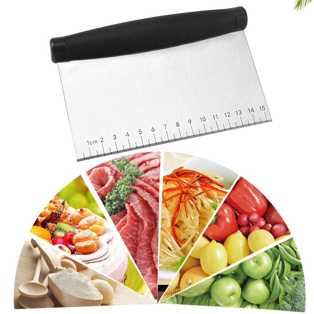Multi Purpose Bench Scraper Stainless Steel Pizza Dough Scraper Chopper Dough Cutter for Bread and Pizza Dough โ image 6