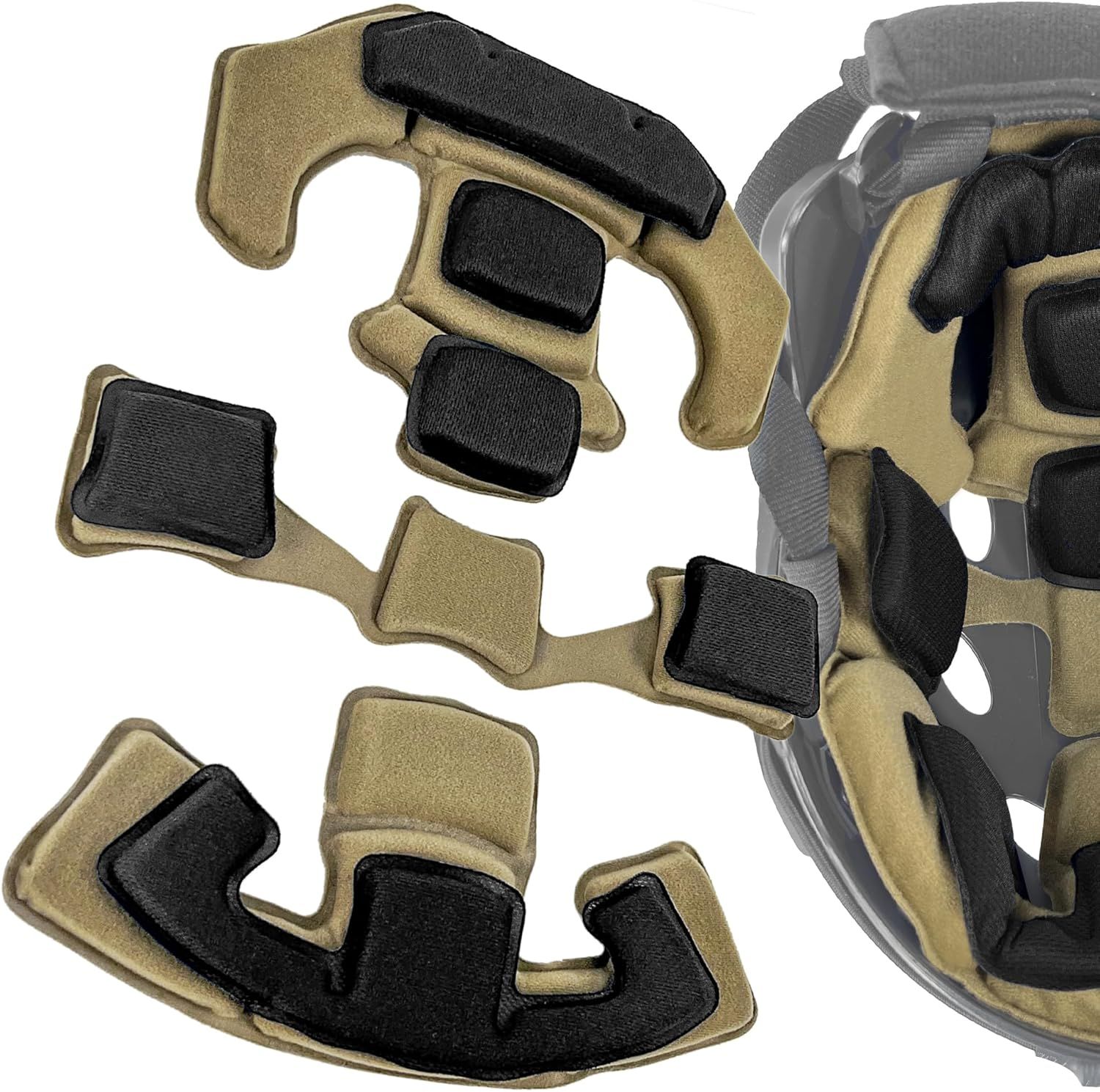 Universal Outdoor Internal Replacement Memory Foam Pad Padding Inserts Protective Mat Kits Set Accessories Compatible for Helmet — image 2