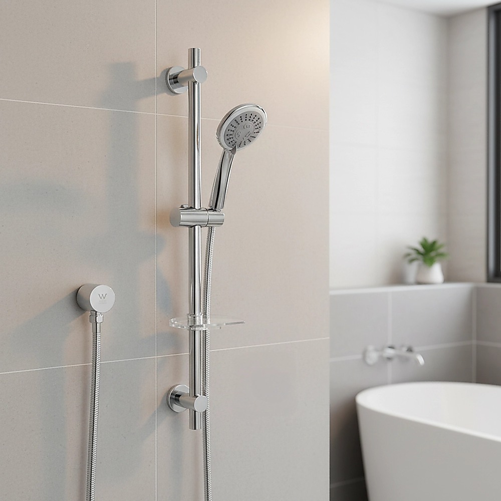 Hand Held Shower Rail Soap Dish Bathroom Set โ image 5