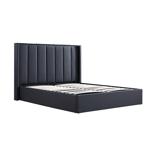 Prado Gas Lift Queen Bed Frame Non-woven Fabric MDF KD Slats — image 3