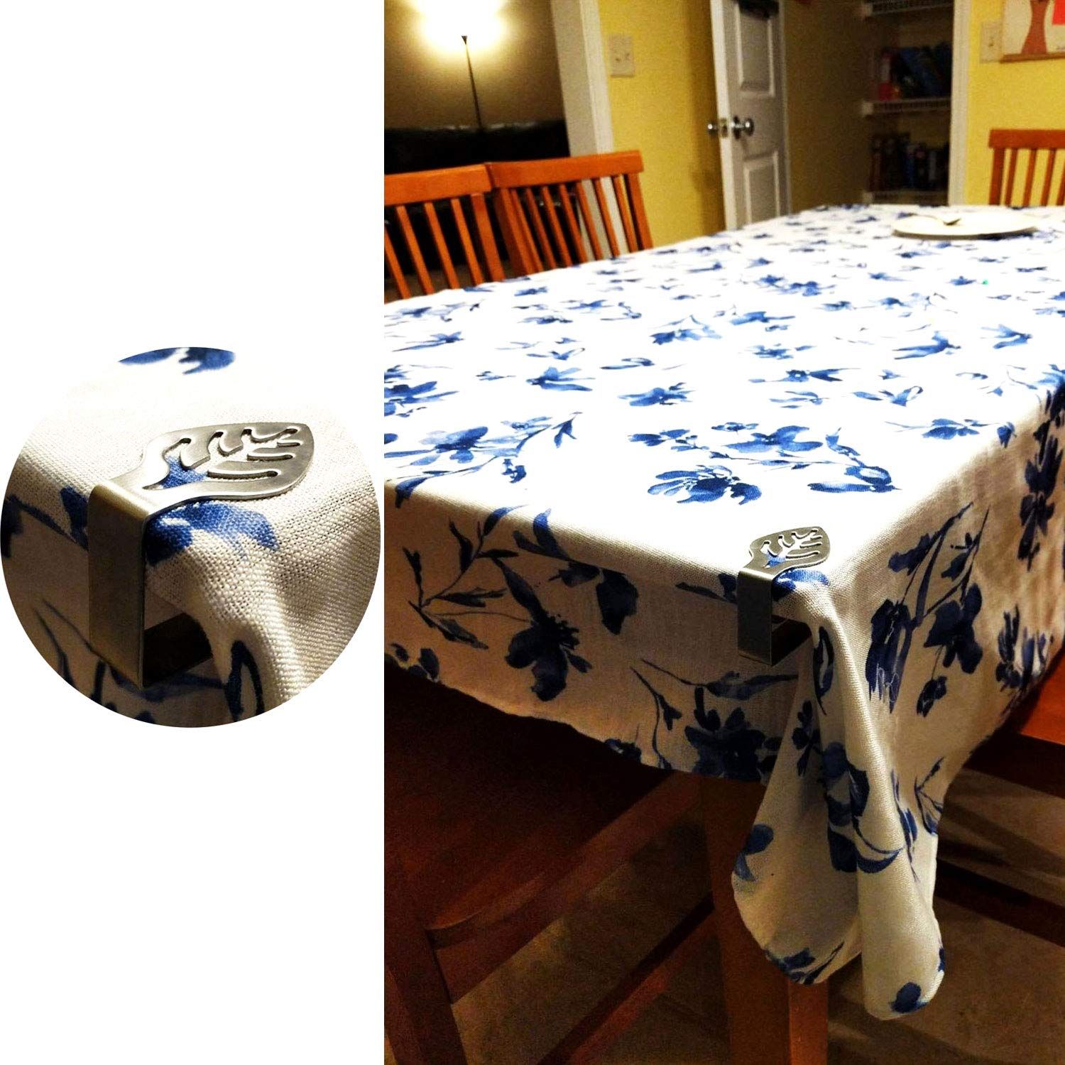 4PCS Stainless Steel Silver Thickened Strong Cloth Clip,Tablecloth Clamp Holder, Table Cover Clamps,Table Cloth Holders — image 3