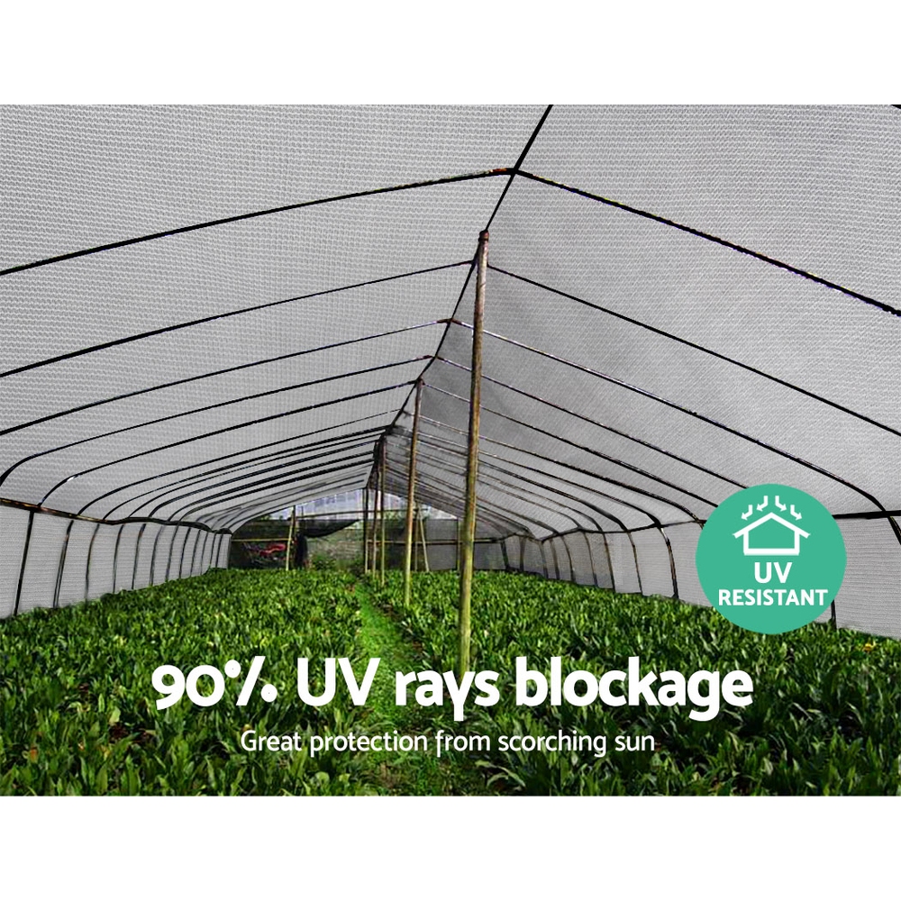 Instahut 90% Shade Cloth 3.66x30m Shadecloth Wide Heavy Duty White โ image 6