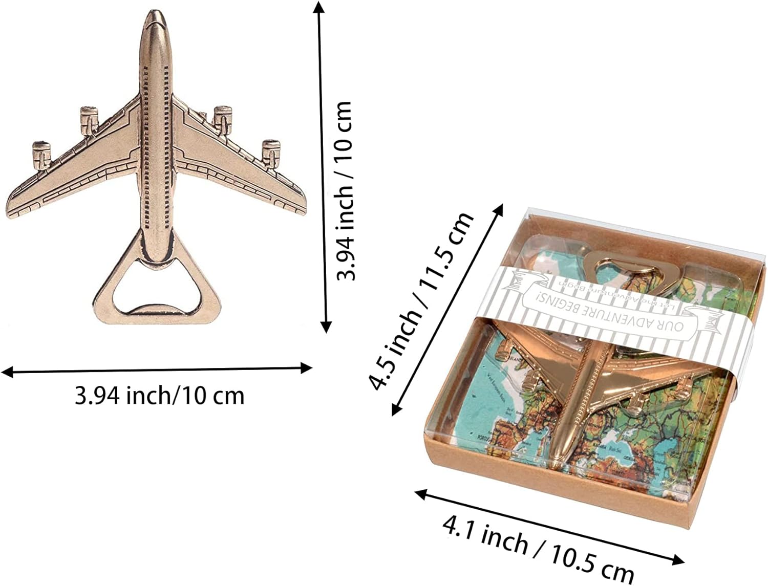 12 Pcs Airplane Bottle Opener with Gift Box for Baby Shower Return Gifts and Party Favor Wedding Birthday Decorations (12pcs with Gift Box) โ image 3