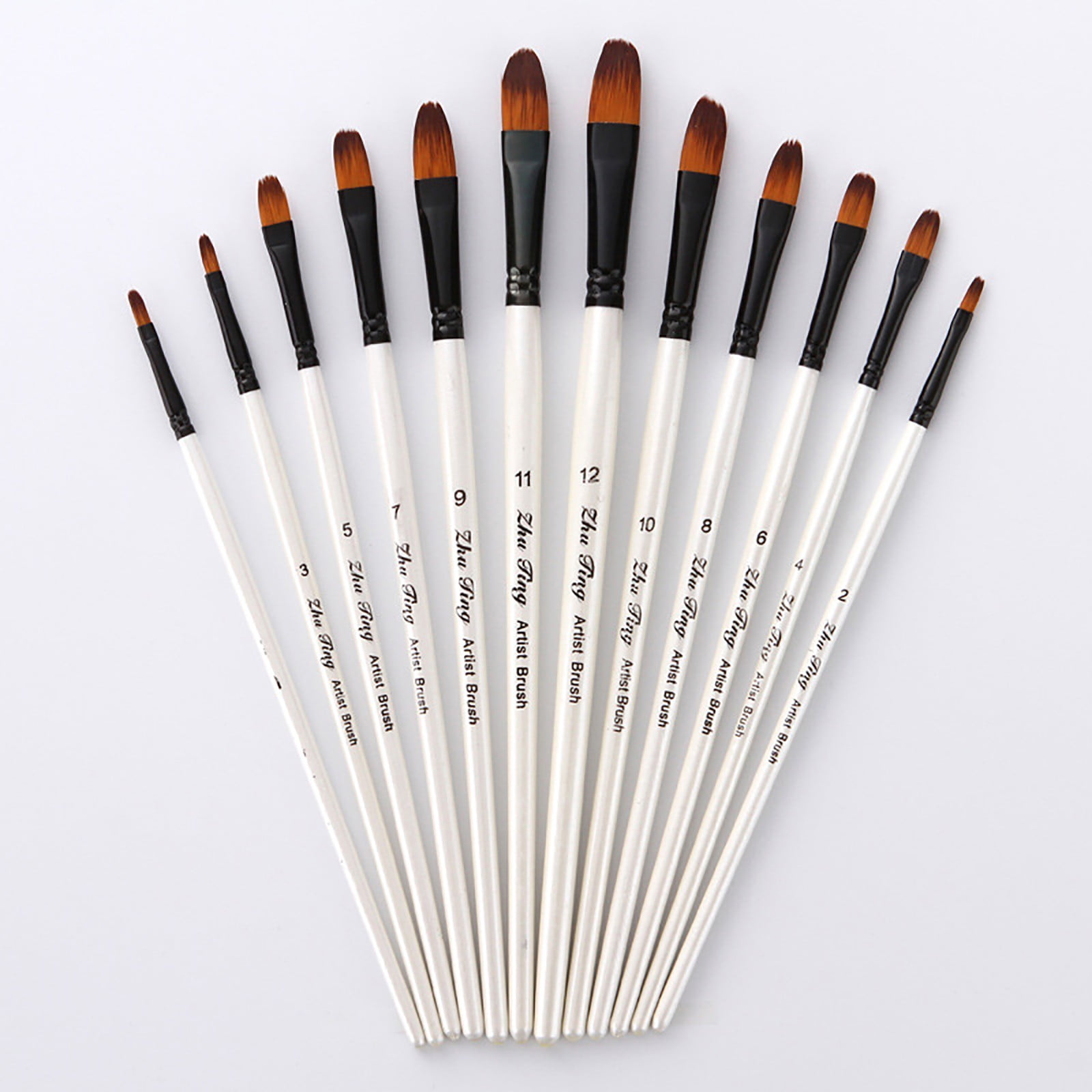 Brushes, Paint Brushes, Painting Pen, Art Tools, Brush Set, Round Tip Brushes Nylon Brushes Artist Wood Brushes for Oil Watercolor Face Nail Arts Miniature and — image 3