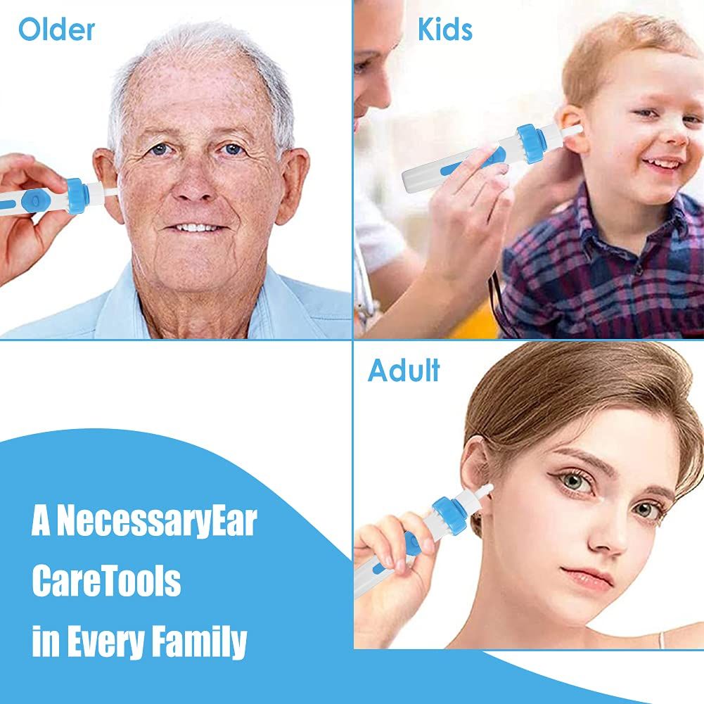 Earwax Removal Kit, Ear Cleaner, Portable Automatic Electric Vacuum Ear Wax, Safe and Comfortable Easy Earwax Remover Soft Prevent โ image 2
