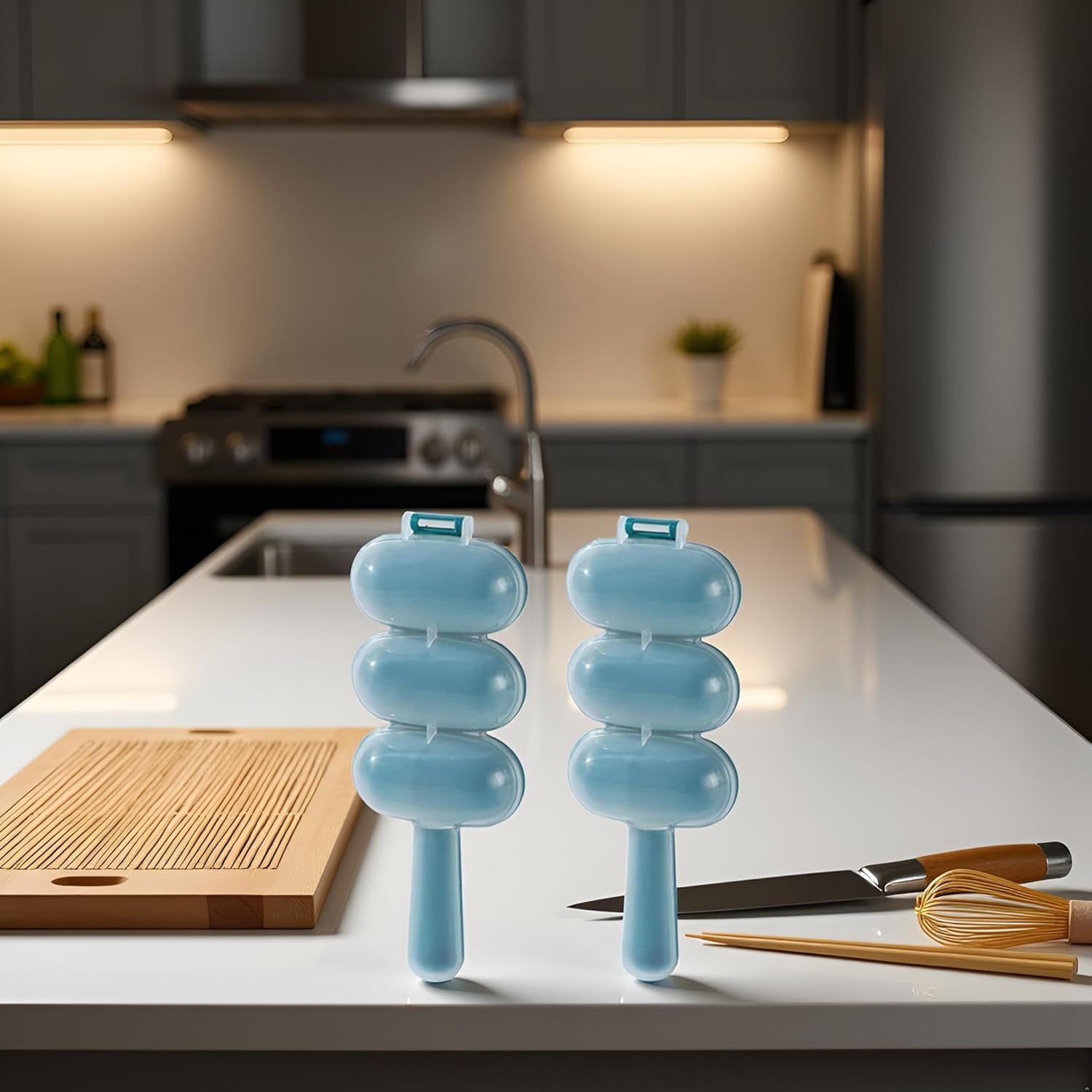 2 Pcs Blue Rice Ball Maker Shake Lunch Maker Mould Rice Ball Shaker Rice Ball Mold Rice Ball Shaped Kitchen Tools Home DIY Making Kit Sushi Plates, DIY Sushi โ image 5
