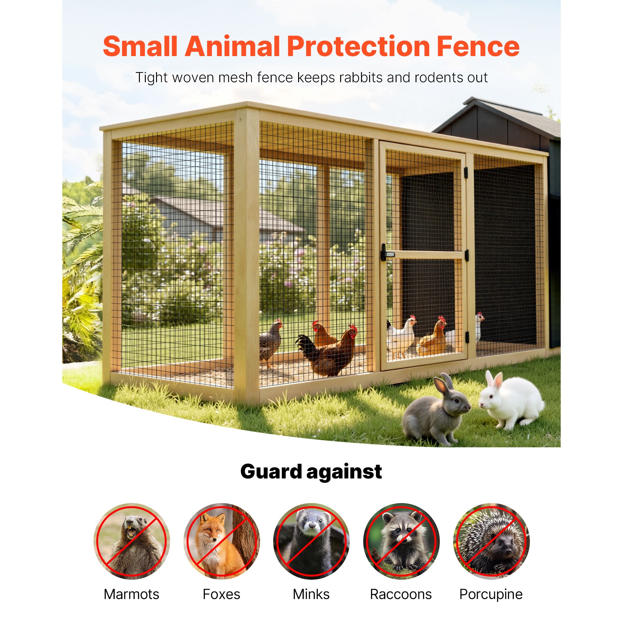 Hardware Cloth 61cm x 7.62m, 2 × 3 in Mesh 16 Gauge Galvanized Wire Mesh Roll, Weather-Resistant Vinyl Coated Chicken Wire Fencing, Heavy Duty Welded Garden — image 2