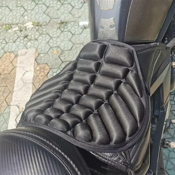 Sturdy Heavy Duty Replacement Motorcycle Seat Cushion Gel Seat Motorcycle Cushion, Made of Lycra, Black Color, Top Quality โ image 5