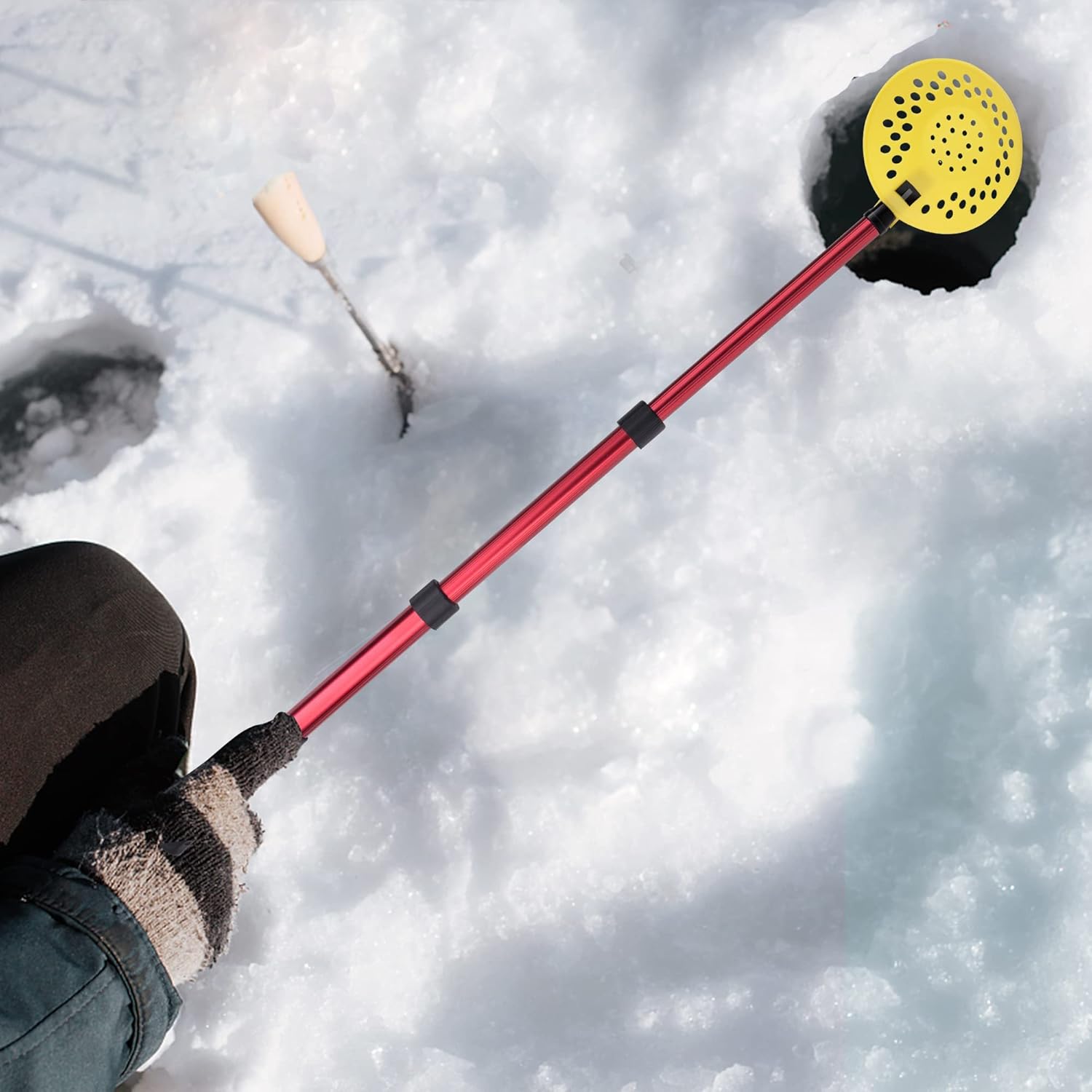 Adjustable Ice Fishing Skimmer Scoop-Winter Ice Fishing Scooper with Long Handle-Ice Fishing Gear for Scooping out Ice While Fishing โ image 5