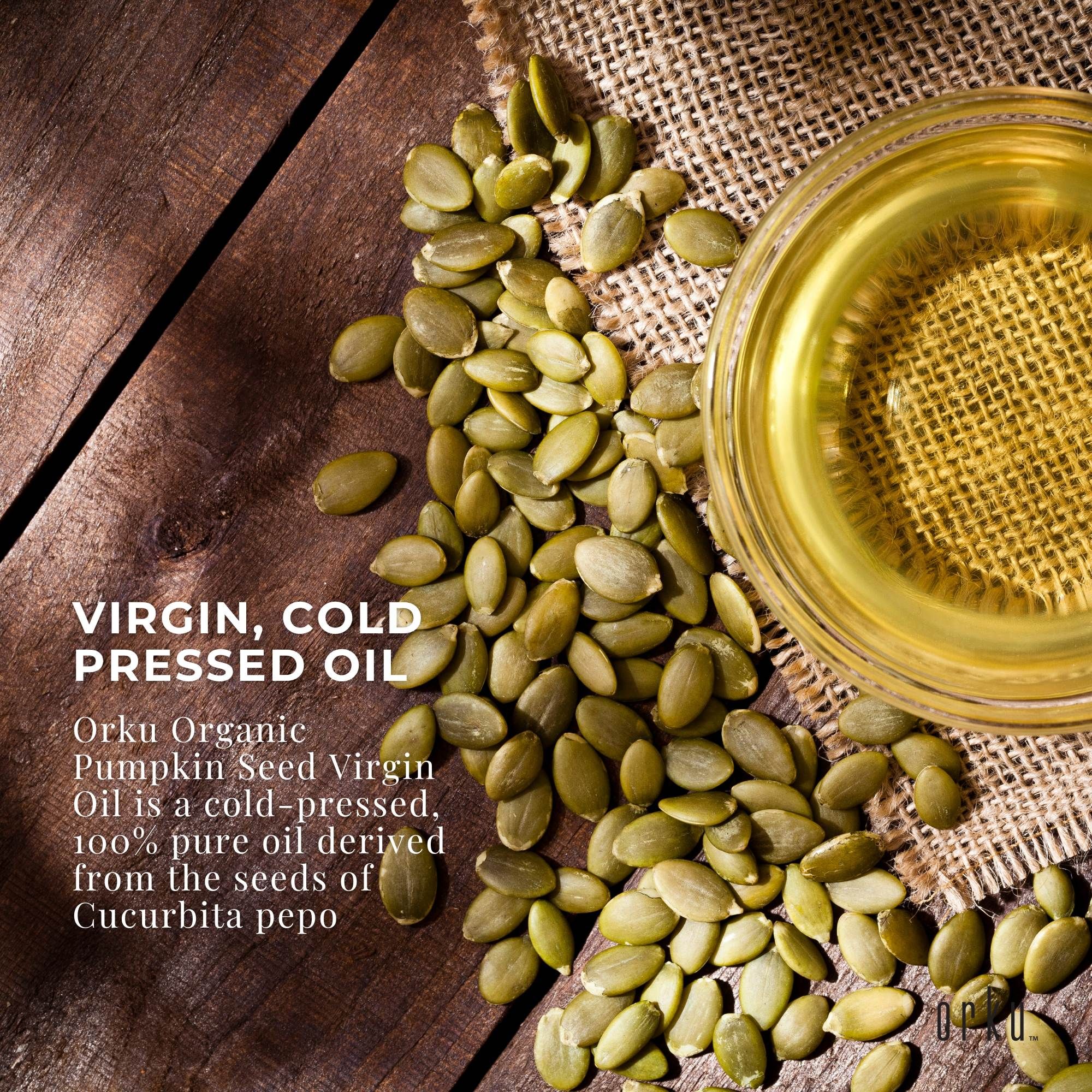 Orku 5L Organic Pumpkin Seed Virgin Oil Cold Pressed Cosmetic Grade β image 3