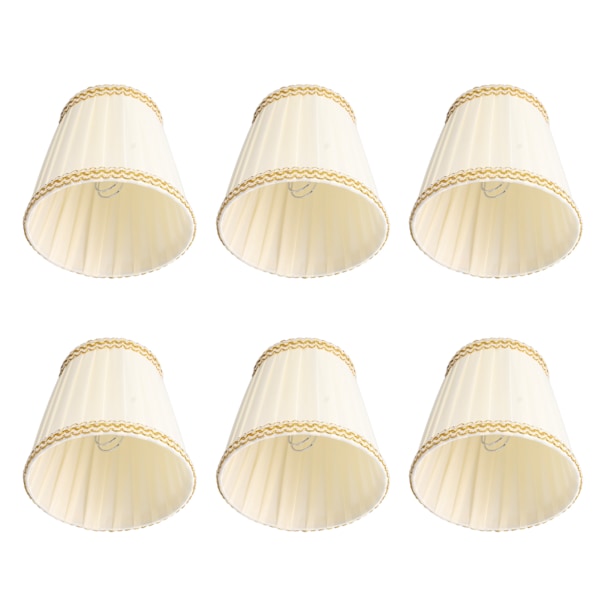 6pcs Small Lampshades Clip On Drum Light Shade Fabric For Chandeliers Light Bulbs Lighting Accessories โ image 5