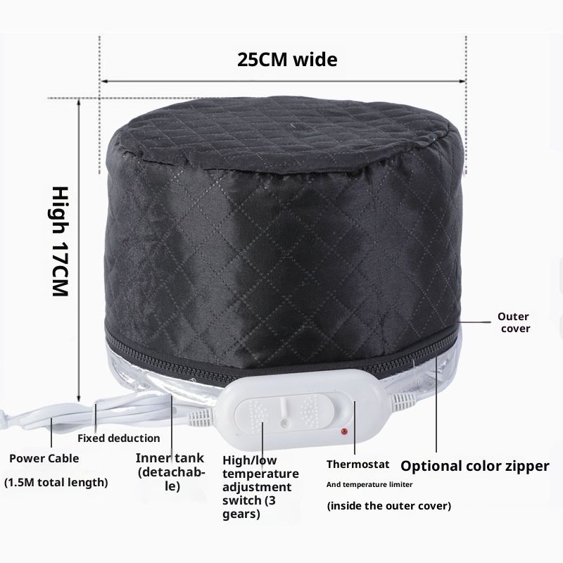 Heat Cap for Deep Conditioning:3 Mode Heats Up Quickly Settings Hair Steamer for Natural Hair Home Use Thermal Steam Cap for Black Hair Portable Heating — image 5