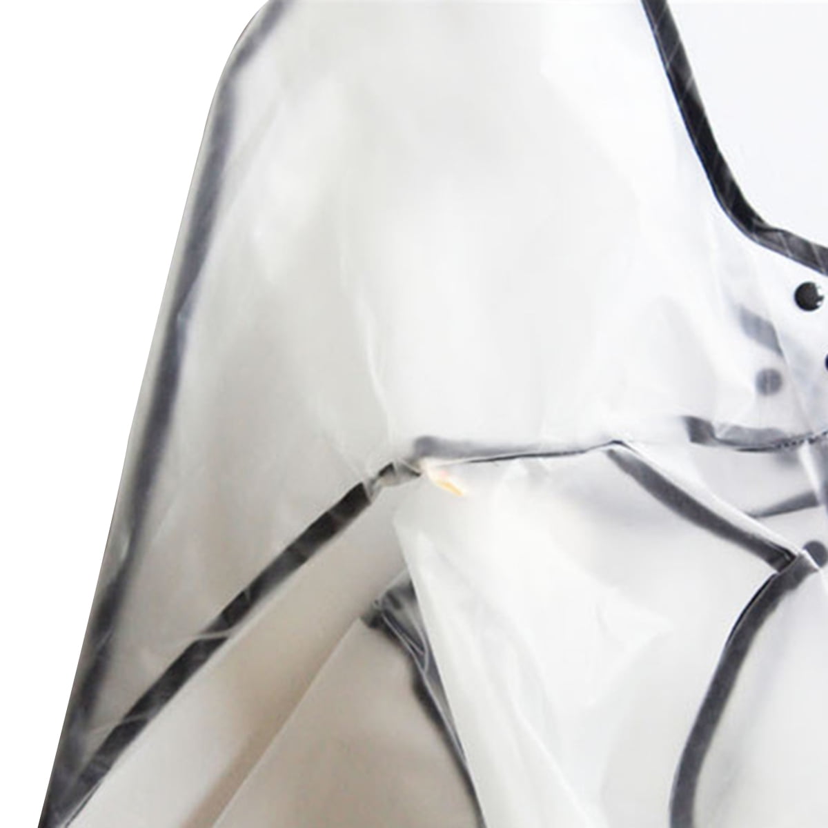 Hooded Transparent Raincoat Girl Boys Rain Coat Hooded Outdoors Clear Waterproof Kids Toddler Children's Rainwear Protective Covers 1-10T 3-6Y White โ image 2