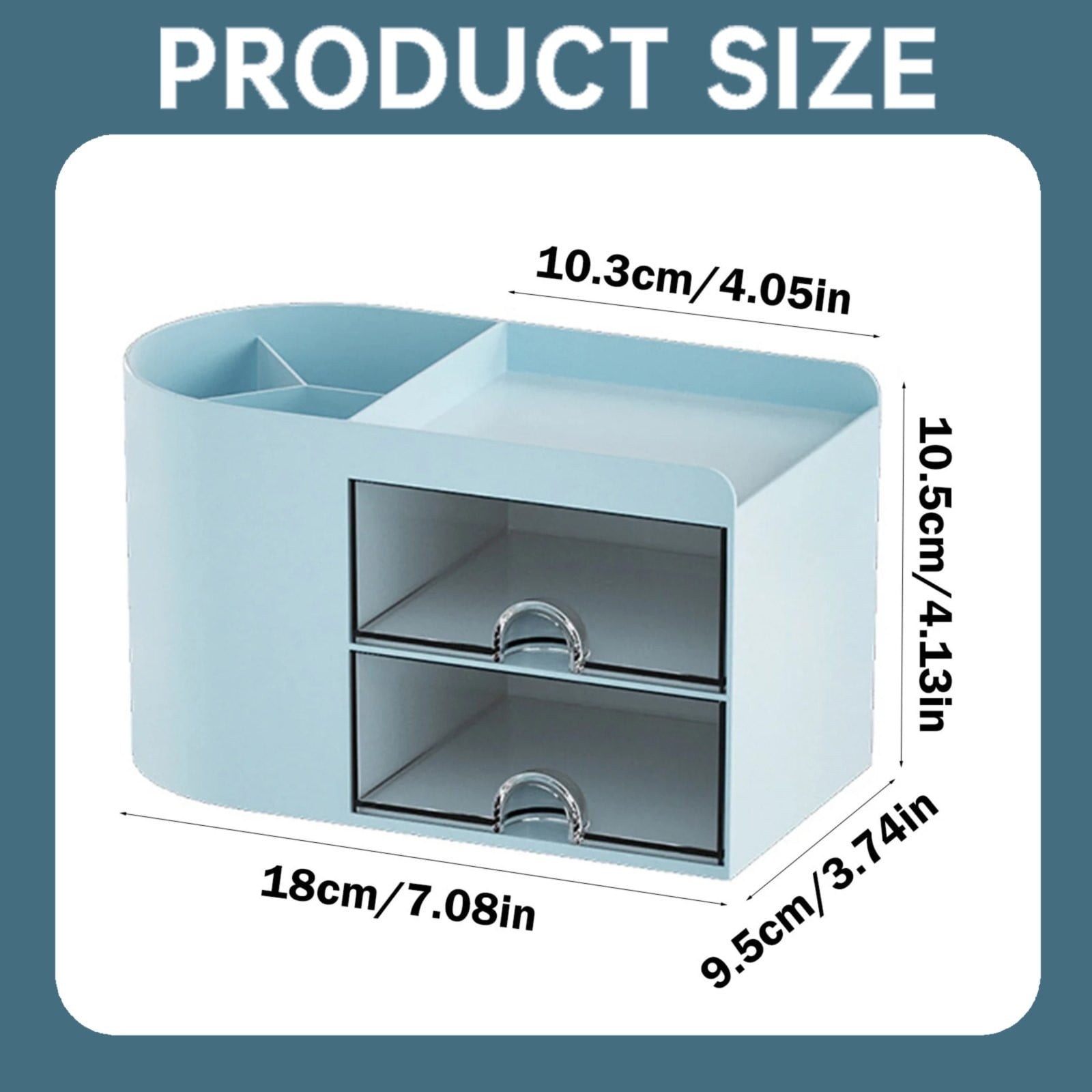 Rectangular Empty torage Box, Plastic Pencil Case, Clear Storage Container for Pencil,Crayon,Sticker,Cosmetics, 1 Pcs, 5.24x2.44x0.98 7.08x3.74x4.13 White โ image 3