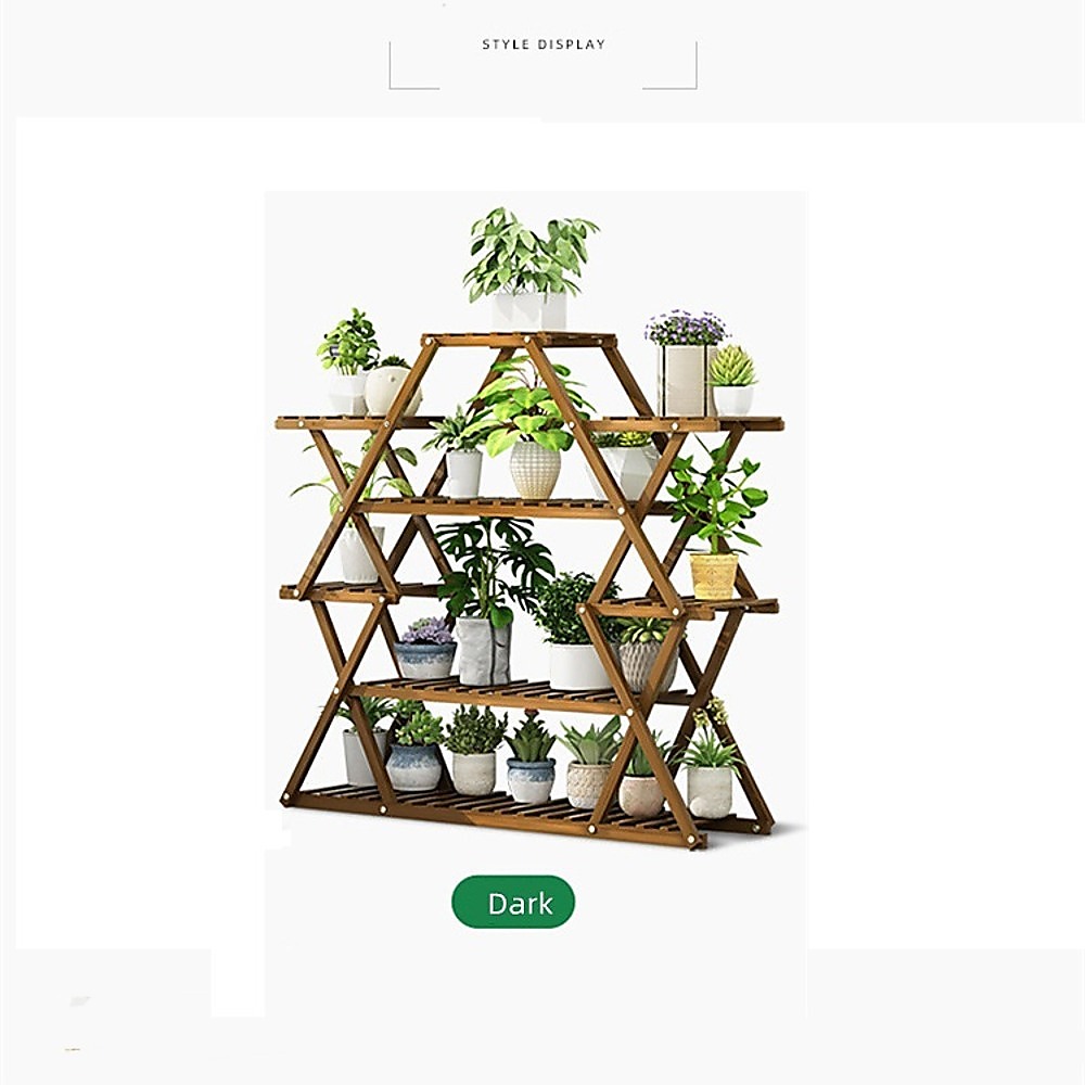 Bamboo Multilayer Flower Plant Bonsai Rack Shelf Stand Porch Lawn Patio โ image 2