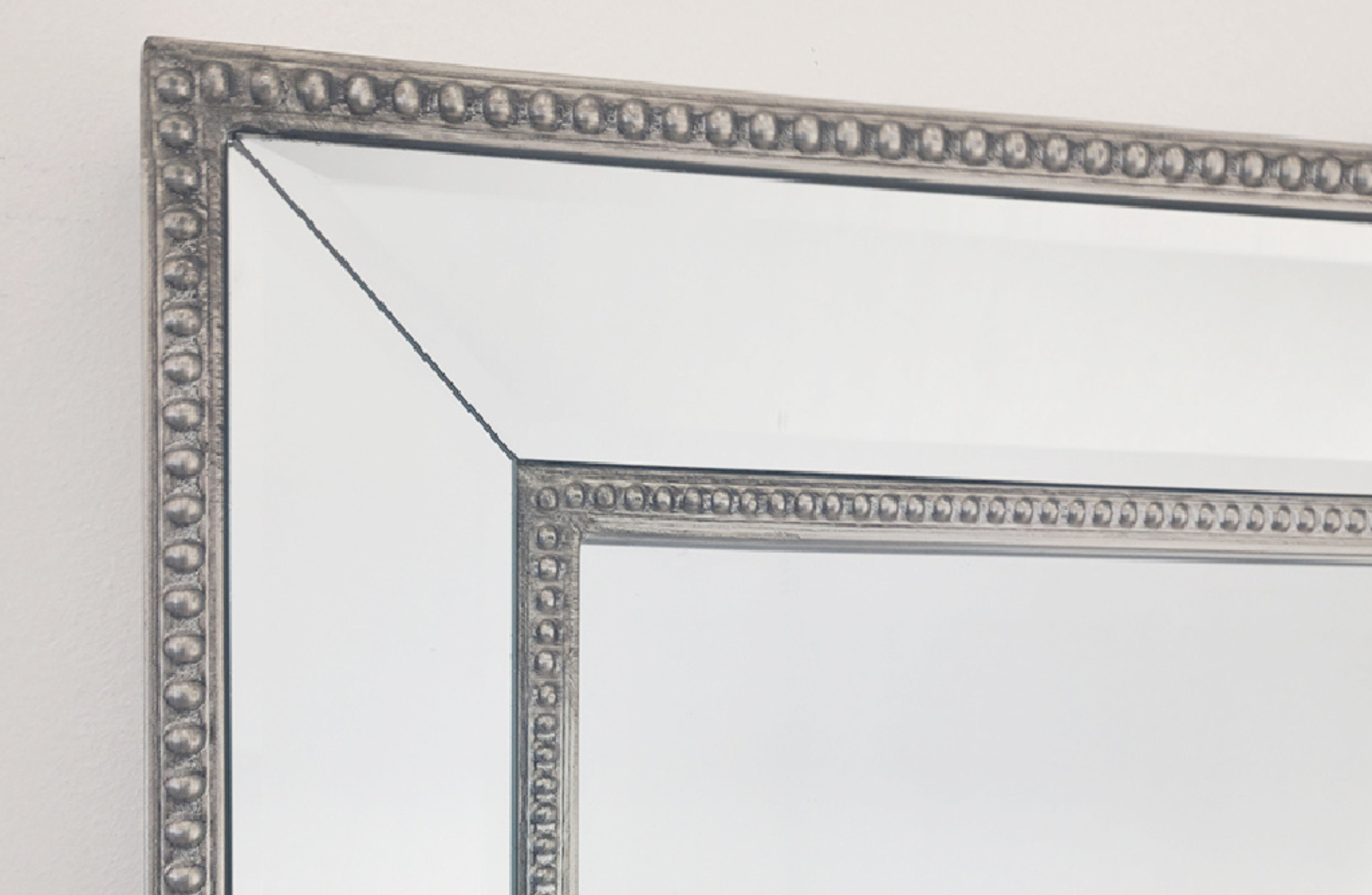 Silver Beaded Framed Mirror - X Large 190cm x 100cm โ image 2