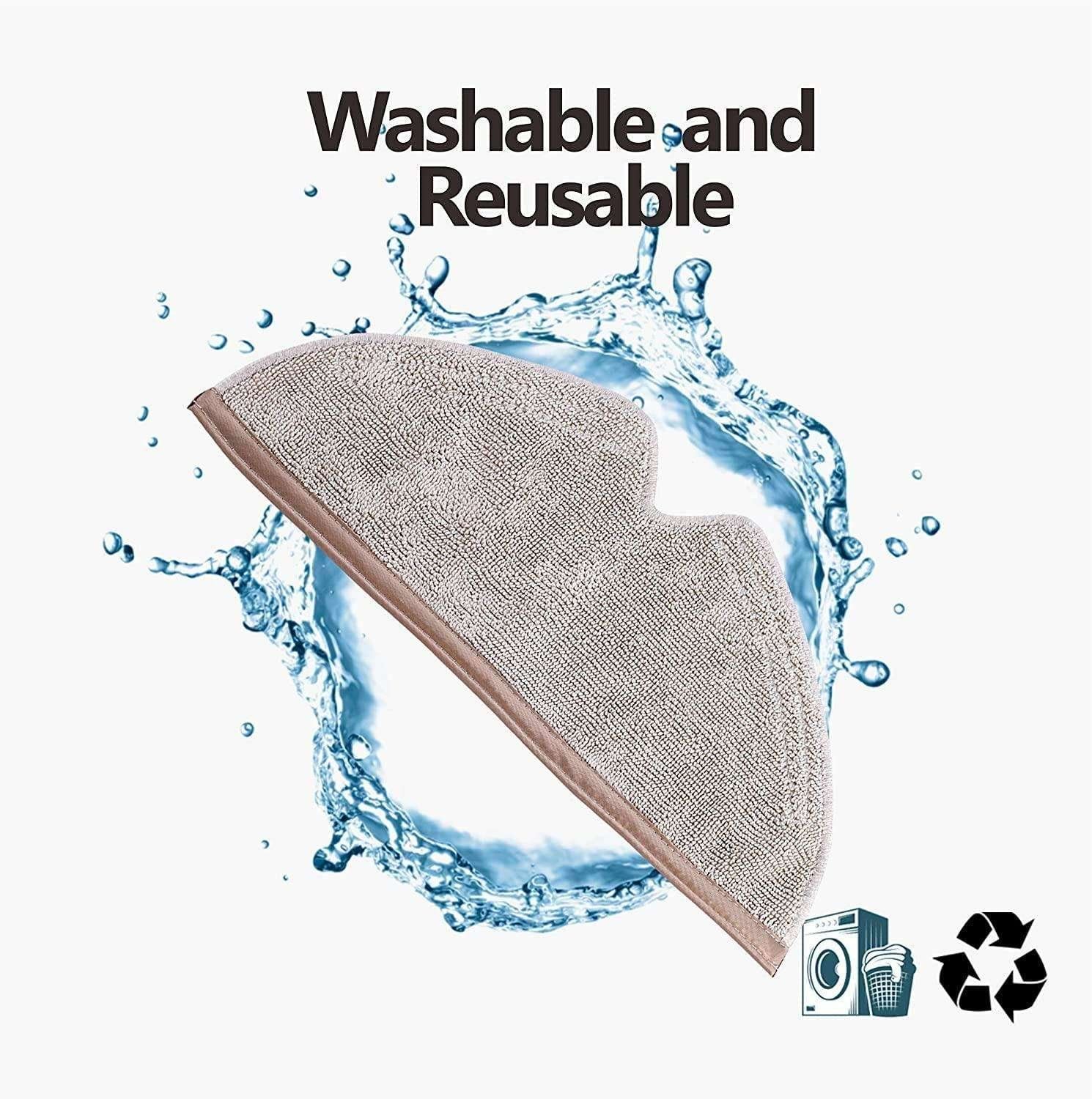 5pcs Reusable Mop Cloths for Xiaomi Roborock, Beige โ image 5