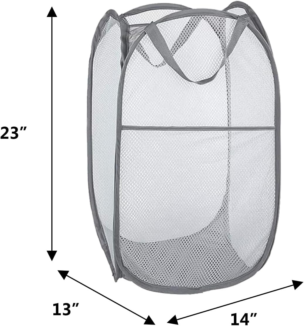 Pop Up Hampers 3 Pack with Extra Large Laundry Bags 6 Pack, Varied Colors Travel Laundry Bags 30"x40", Foldable Mesh Laundry Basket, for college dorm and — image 4