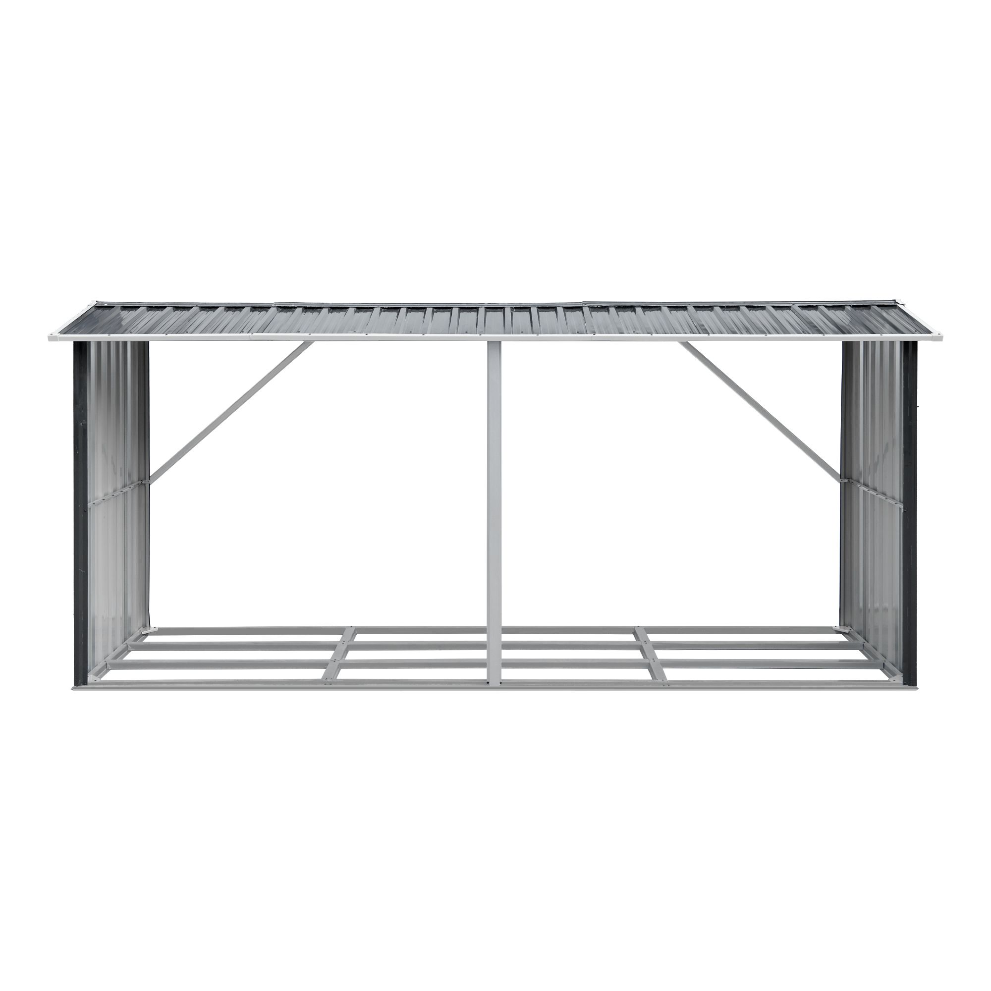 Giantz Firewood Storage Shed 334.5CM x 92CM Outdoor Log Rack Galvanised Steel Wood Holder โ image 3
