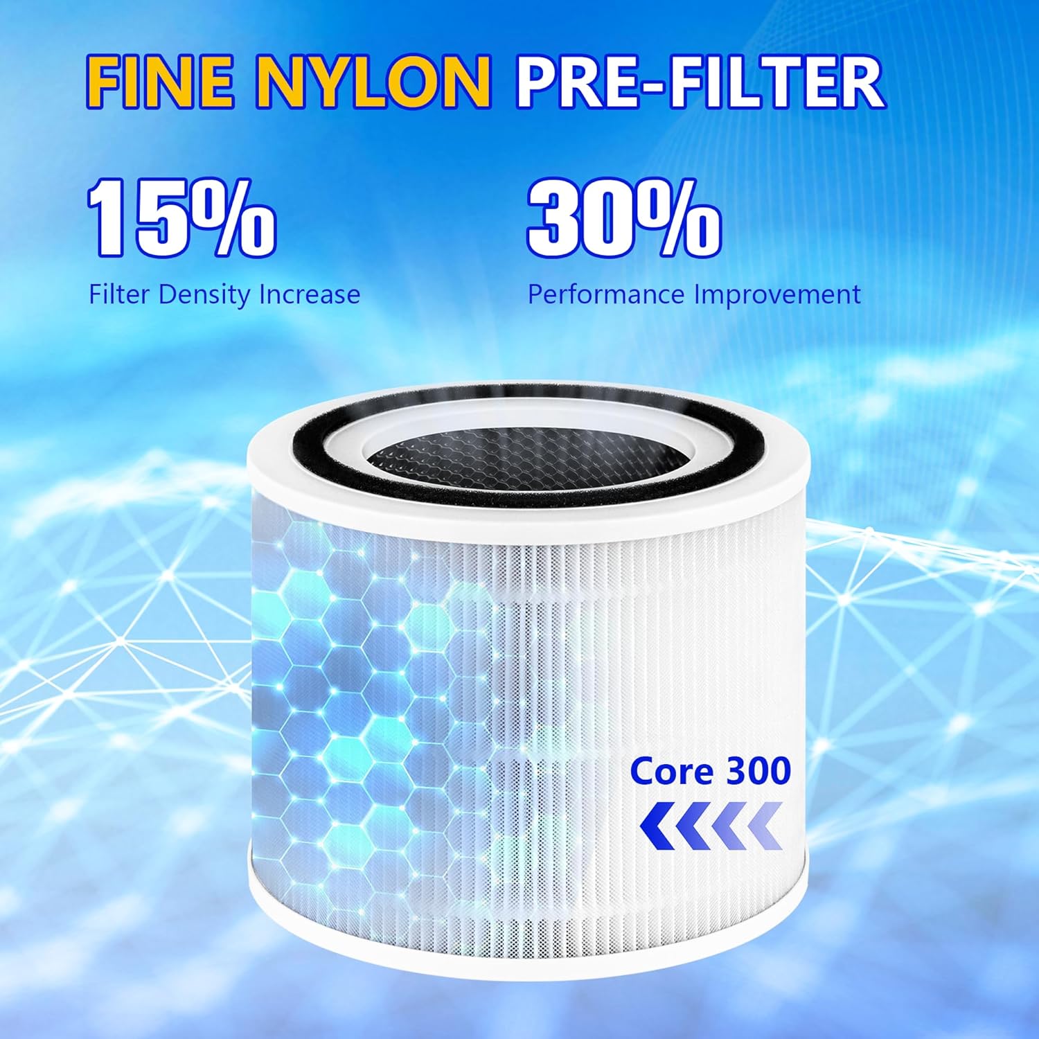 Core 300 Replacement Filter for LEVOIT Core 300S and Core 300-P Air Purifier, 3-in-1 H13 True HEPA Filter Replacement, Compared to Part # Core 300-RF, 2 Pack — image 5