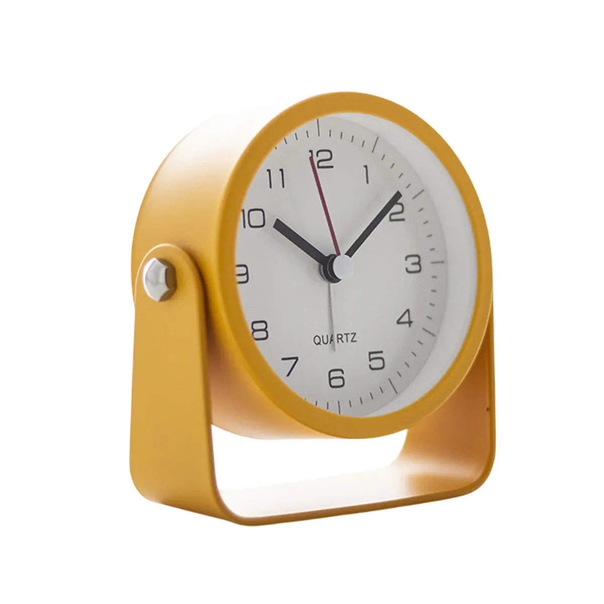 Flip Silent Desktop Small Alarm Clock with Night Light Battery-Powered Durable — image 2