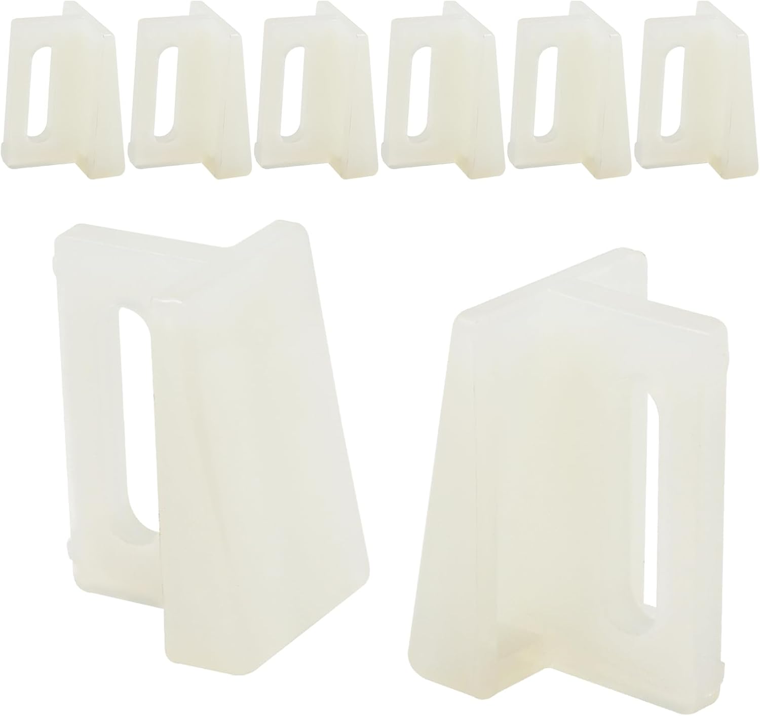 10 Pack Pocket Door Guide Bottom, Jamb Mounted Sliding Door Guides Replacement Kit with Screws (1.125 Inch, White) — image 2