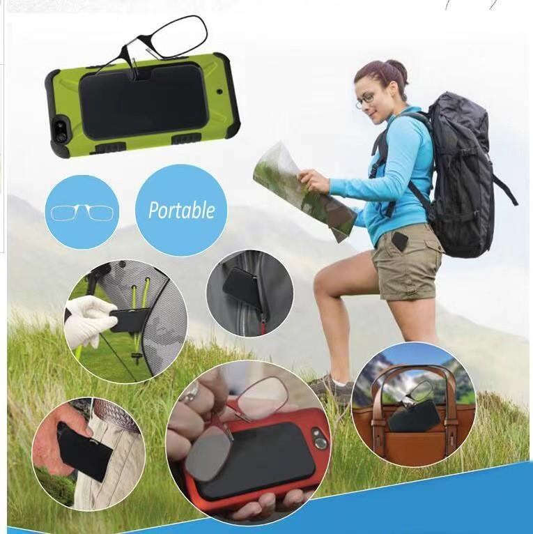 Nose Clip Reading Glasses No Legs Mini Portable Presbyopic Glasses With Sticky Phone Case Ultra Light PC Lens Readers +2.00 โ image 4