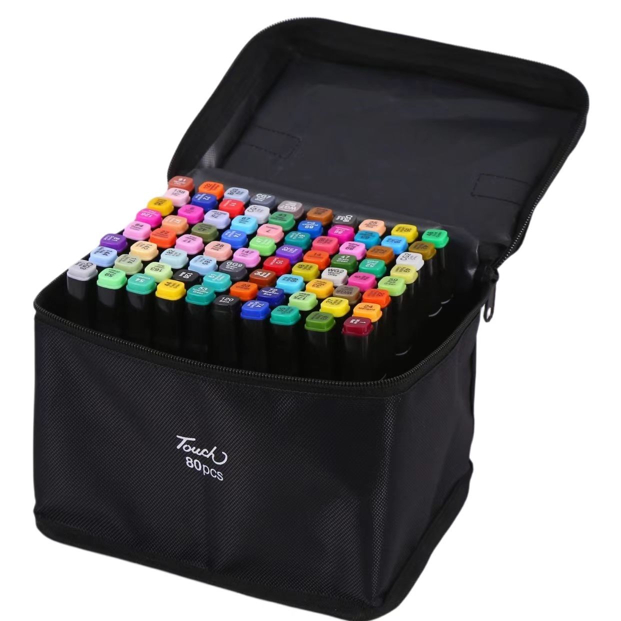 80-Pack Double-Sided MultiColor Marker Pens with Case — image 4