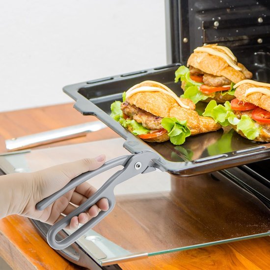 Heat-resistant tongs - Baking tongs - Non-slip plate tongs - Steam tongs - Heat-resistant tongs - Pizza pan tongs - Multifunctional heat-protecting oven tongs — image 4