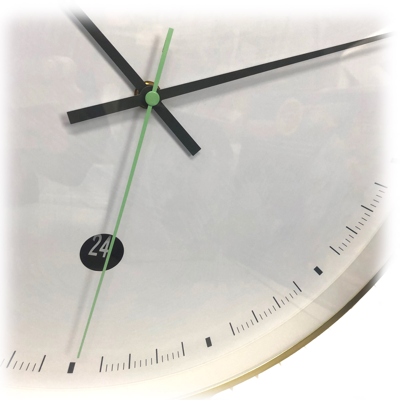 Toki Metta Brushed Gold Silent Sweep Second Wall Clock Date 40cm — image 4