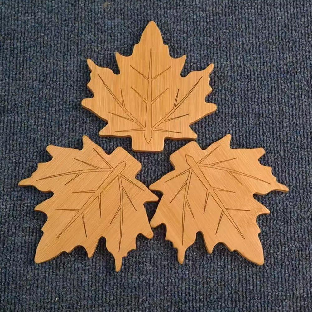 6 coasters in the shape of a maple leaf - heat-resistant and heat-insulating - suitable for dining tables, placemats, decoration, heat retention - also — image 5