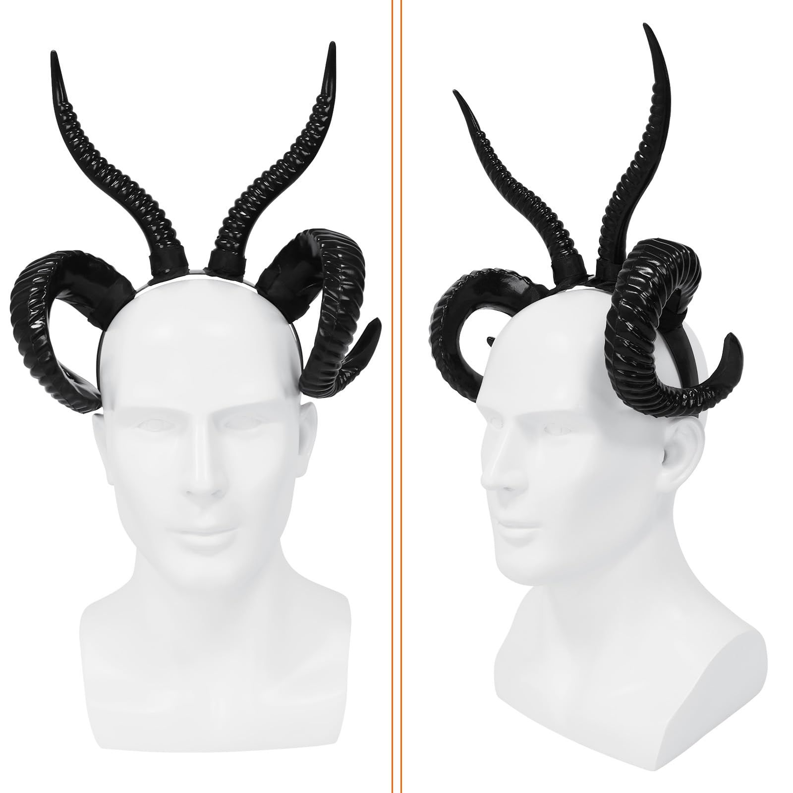Sheep Horn Headband Antelope Sheep Horn Hoop Headband Forest Animal Aries Exhibition Cosplay Deluxe Costume Horns — image 4