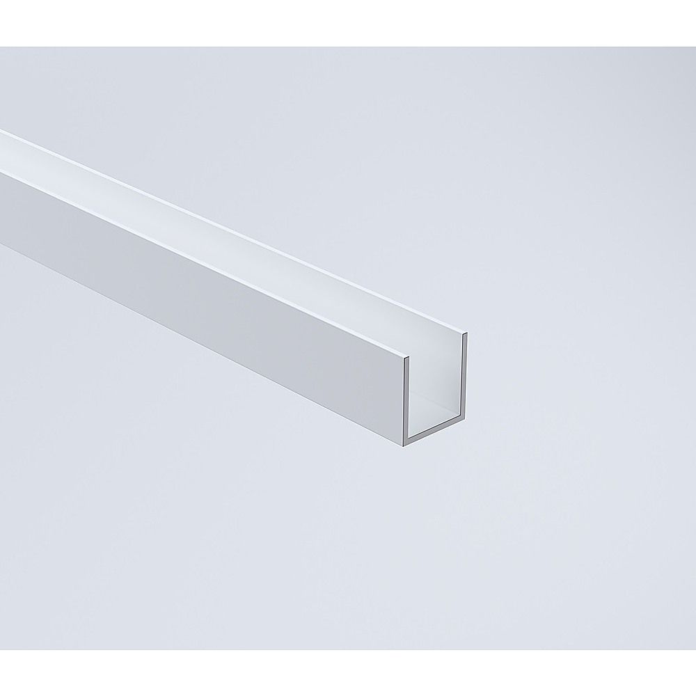 100cm Wall to Wall Frameless Shower Screen – White Wall Channel and Floor Channel, SS Hinges & Round Knob Handle — image 6