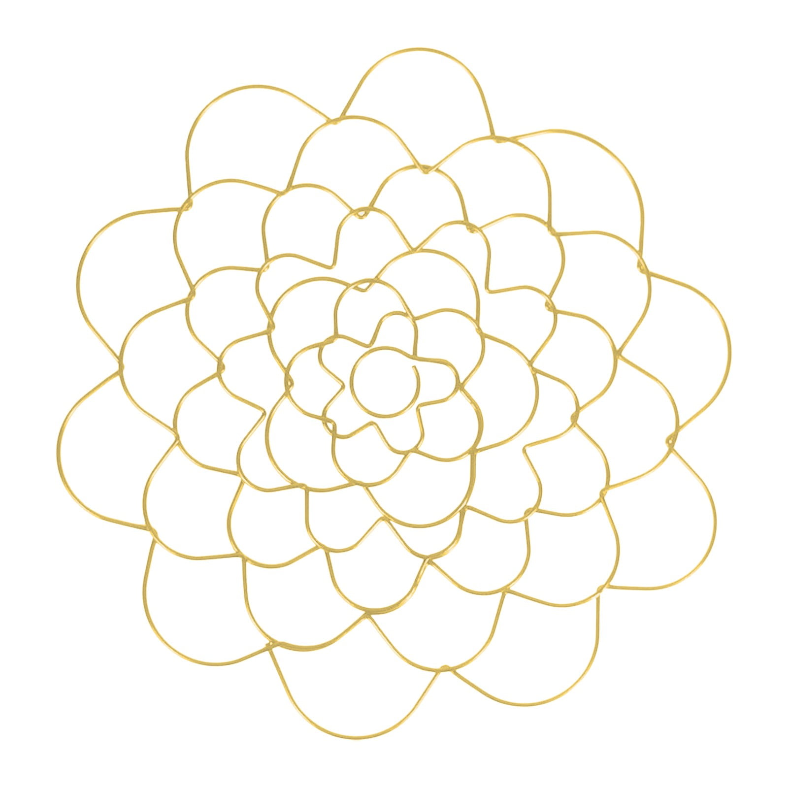 Stainless Steel Flower Arranger Frog, Round Floral Stem Holder Grid for Vases Bouquets and Flower Arranging, Gold, 6 in