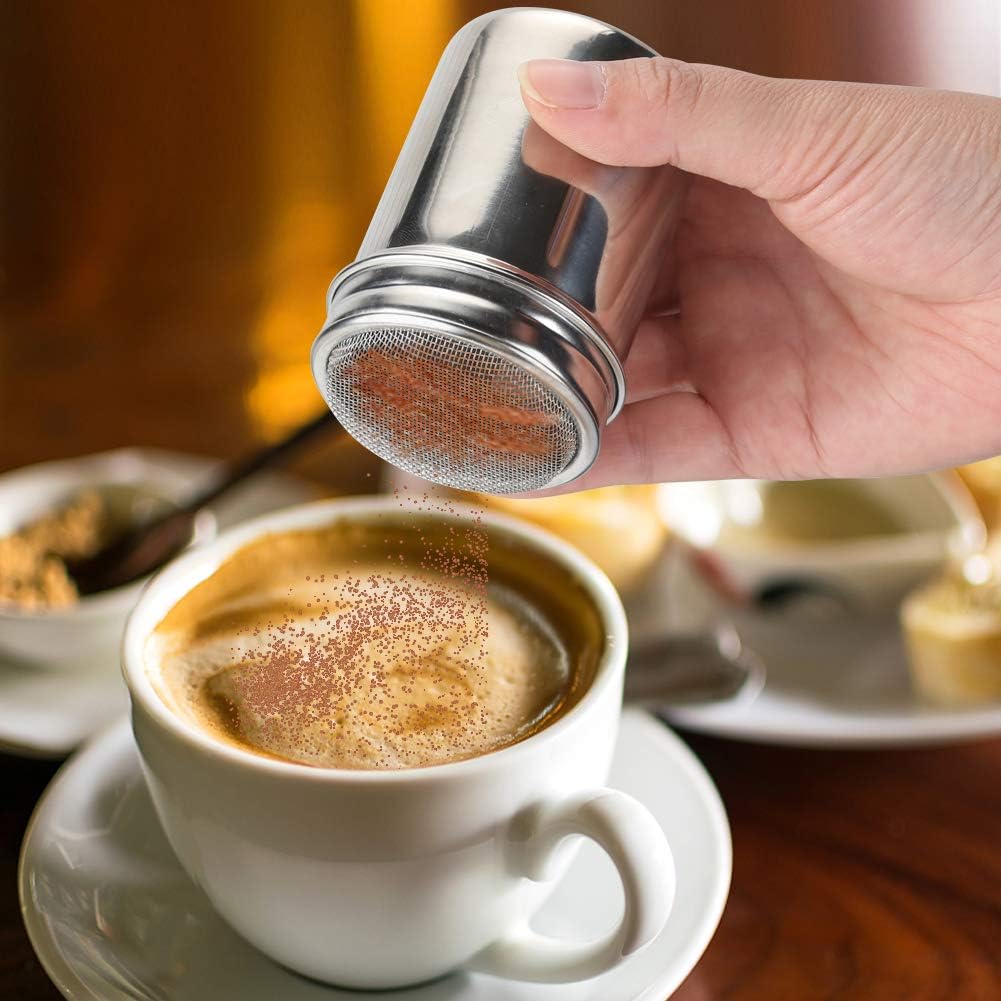 2pcs Powder Sugar Shakers+ 2pcs Salt and Pepper Shakers with Handle,Shakers For Cinnamon Sugar Pepper Powder Cocoa Flour Salt โ image 4