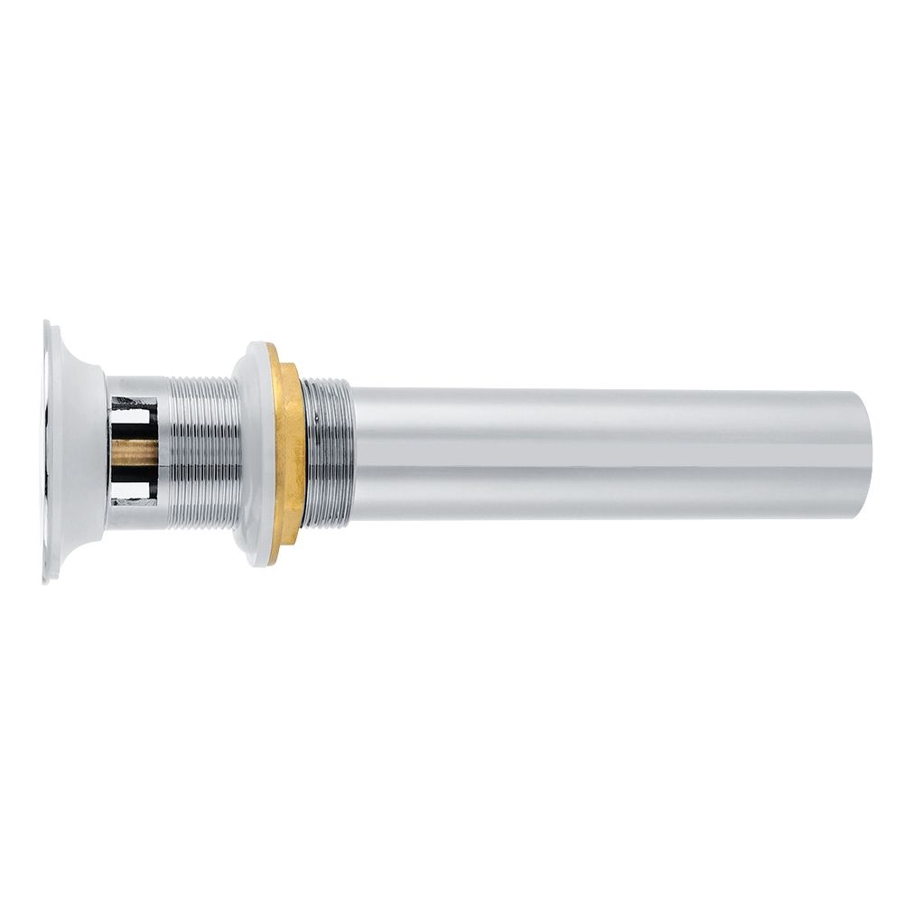 G1-1/4" Brass Bathroom Basin Sink Pop Up Drain Assembly with Overflow (Silver Chrome) — image 6