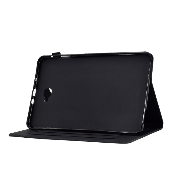 compatible with Samsung Galaxy Tab A 10.1 (2016) T580 / T585 Shockproof Case Pu Leather Butterfly Floral Pattern Printed Case Black โ image 3